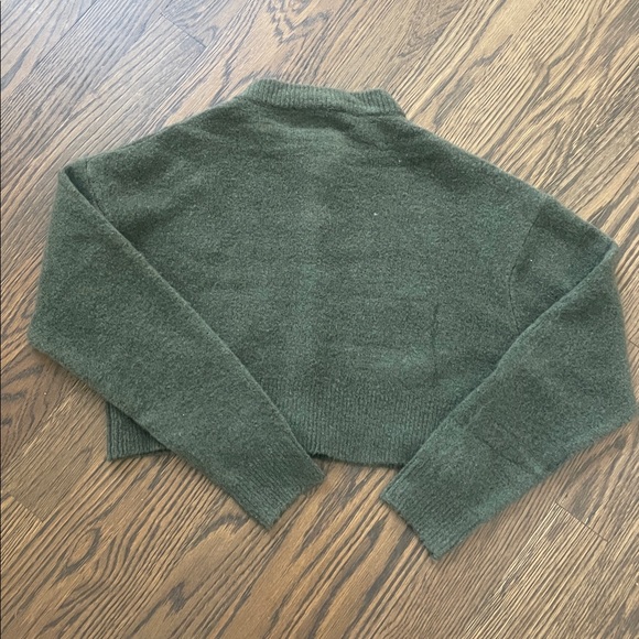 Zara Forest Green Cropped Cardigan - Picture 2 of 6